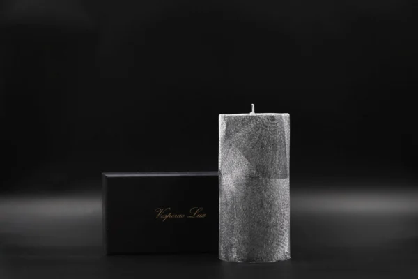 Handmade palm wax candle black crystal