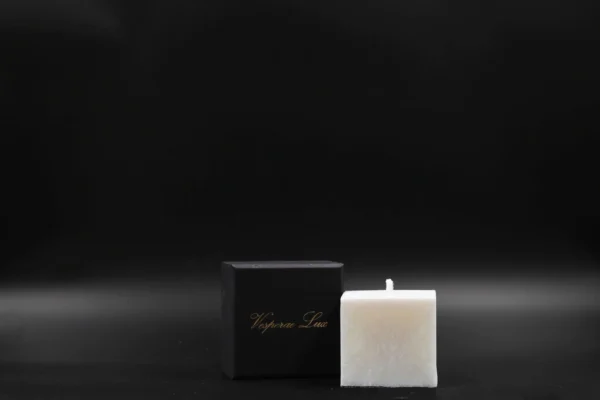 Handmade palm wax candle white crystal cube