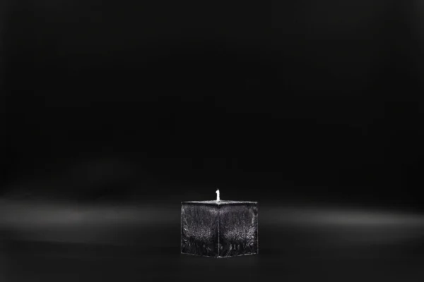 Handmade palm wax candle black crystal cube